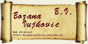 Božana Vujković vizit kartica
